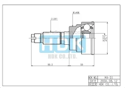 ���� �������� /��� HDK Mazda Capella 626 1994- Cronos; MA-031; F03625600A 301994 G07622510A HDK ���. MA-031 MA031 ����