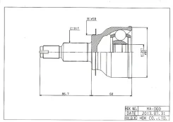 ���� �������� /�������� ������ /����� HDK ��� Mazda CX-5 2012- 2.2; MA-060; FTB52550X MA060 ����
