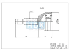 ���� �������� /������ /����� HDK ��� Chariot 1983-1991 Galant 1987-1992 Lancer 1985-1992; 22*50*25; MI-004; MB620770 MI004 ����