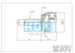 ���� ������� � ������� ABS T=43 HDK �� Lancer IX 25x30 ����� MI-036A43 MI036A43 ����