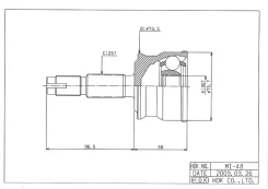 ���� �������� /������ /����� HDK ��� Mitsubishi Colt 2004- 4A91 Z24A 4WD; 30*74*25; MI-048; 3815A164 3815A165 MI48 307425 MMC Colt 4A91 Z24A 4WD 04- 3...