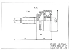 ���� �������� /�������� ������ /����� HDK ��� Mitsubishi Carisma 2000-2000 Space Star 2001-; 33*54*26; MI-056A43; MR912136 335426 Carisma 00- Space St...