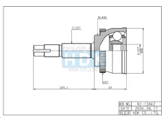 ���� �������� /�������� ������ /����� HDK ��� Nissan Sunny Pulsar 1990-1996; 22*55*25; NI-013A42; (NI-E060A NI-060A42 TG-7460Z42) 3910150Y10 NI013A42...
