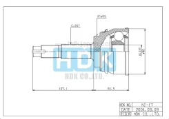 ���� �������� /�������� ������ /����� HDK ��� Nissan Sunny Pulsar 1990-1996 Y10 B13 B14 N14 N15; NI-017; (TG-7417 NI-017A42 0210-017) 3910060Y00 NI017...