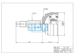 ���� �������� /�������� /������ /����� HDK ��� Nissan BlueBird U13 1991-1995 Primera P11 1995-2001; NI-029; 391000E405 NI029 ����