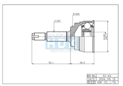 ���� �������� /�������� ������ /����� HDK ��� Nissan K11 1992- CG10 13DE; 22*48*23; NI-044; 3910044B00 NI044 ����