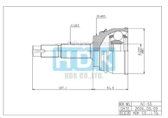 ���� �������� /�������� ������ /����� HDK ��� Nissan Sunny Pulsar N14 B15 Presea R11 1994-1997; 23*55*25; NI-055; 3910040Y05 391000M316 391000M801 NI0...