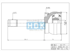 ���� �������� /������ /����� HDK ��� Mistral Terrano II 1996- R20 TD27BSTI; 32*50*27; NI-077; 392117F000 NI077 ����