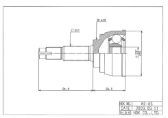 ���� �������� /�������� ������ /����� HDK ��� Nissan Tida 2006- JC11 HR18 6MT; 23*49*25; NI-085; (TG-7485) 39100EE32B NI085 ����