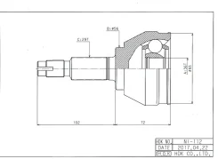 ���� �������� /������ /����� HDK ��� Nissan Qashqai X-Trail 2006-2014 J10E T31; 36*56*29; NI-112; (NI-E112) NI112 NJ519NY 1501843SX NI112 ����