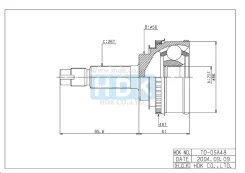 ���� �������� /������ /����� HDK ��� Toyota Corona 1992-1996 Exiv Celica 1992-1999 3S-GE; 25*56*26; TO-005A48; (TO-065A48 TOE065A TO005) 4341020730 TO...