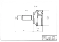 ���� �������� /�������� ������ /����� HDK ��� Toyota Vitz Platz 2000-1SZFE; TO-073A48; (TG-9573Z48 JCT0067A CO-7541Alynx) 4341052110 TO073A48 ����