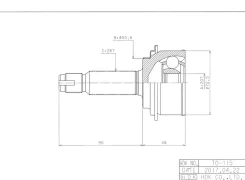 ���� ������� TO-115 20-55.6-26 43420-52280 VITZ KSP90/92 (HDK) ���� ������� HDK ���. TO-115 HDK TO115 ����