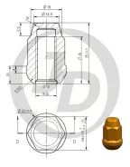 ����� 12x1.5 (Honda) ����� � �����, �������, ���� D=19 JEN0006 JD JEN0006 ����