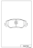 ������� ��������� �������� ����� Toyota Auris (E15) 06-12 D2274H MK Kashiyama D2274H D2274H ����