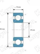 ��������� ����������, Toyota ������ 25x52x15 62052RS ����