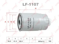������ ��������� Volga/Gazelle/UAZ 3160 LYNXauto LF1107 LF1107 ����