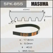 ������ ���������� Masuma 5PK- 855 1172097E10, �31110RB0G00, �31110-RB0-G01, �31316998, �90916-02164, �AY140-50855, �K805-18-381A, �K805-18-381B, �MB91...