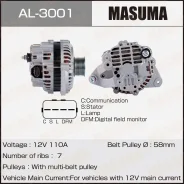 ��������� Masuma, Mitsubishi / 6G72, 6G74, 6G75 (12V/110A) Masuma AL3001 ����