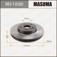 ���� ��������� Toyota WISH �����. (���. 2 ��. ) Masuma BD1232 ����