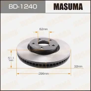 ���� ��������� Masuma, front Lexus GS300 LH Masuma, ����� �������� BD1240 ����