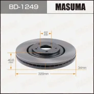 ���� ��������� Toyota RX350 �����. Masuma BD1249 ����