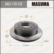 ���� ��������� Masuma, rear Toyota LAND Cruiser Prado / GDJ150L Masuma, ������ BD1515 ����