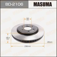 ���� ��������� Masuma, front Nissan Pathfinder, Navara / R51, D40M [��.2] Masuma, �������� BD2106 ����