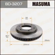 ���� ��������� Mitsubishi L200/Pajero/Montero 05- �����. (���. 2 ��. ) Masuma BD3207 ����