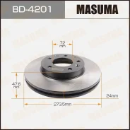 ���� ��������� Mazda 6 02- �����. (���. 2 ��. ) Masuma BD4201 ����