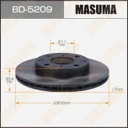 ���� ��������� Honda JAZZ 02- �����. (� ����. 2 ��. ) Masuma BD5209 ����