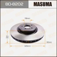 ���� ��������� Masuma front Forester, Impreza, Legacy 00-08 (�������� 1 ��), �������� BD8202 ����