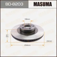 ���� ��������� Subaru Forester/Impreza 01- �����. (���. 2 ��. ) Masuma BD8203 ����