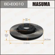 ���� ��������� Masuma, front Volkswagen Passat, Tiguan 07- Masuma, �������� BDE0010 ����