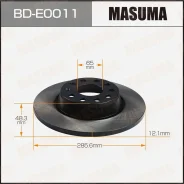 ���� ��������� AUDI A3 07- ����. (� ����. 2 ��. ) Masuma BDE0011 ����