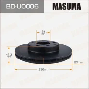 ���� ��������� Chevrolet AVEO -11 �����. Masuma BDU0006 ����