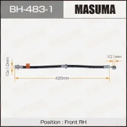 ����� ��������� Masuma H- /front/ Capa GA4, GA6, Logo GA5 RH, ������ �������� BH4831 ����