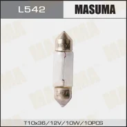 ����� ����������� Masuma C10W 12V 10W SV8.5 (T10x37) (��������) L542 ����