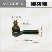 ���������� ������� ���� Masuma Toyota LAND Cruiser / FJ80, HDJ81, HZJ81, RJ79 rear 90-98 LH Masuma, ����� ME2951L ����