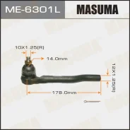 ���������� ������� ���� Masuma Honda FIT/ GD1, GD2, GD3, GD4 01-07 LH Masuma, ����� ME6301L ����