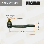 ���������� ������� ���� Masuma Suzuki Escudo / TD52W, TA52W, TL52W 97-05 LH Masuma, ����� ME7591L ����