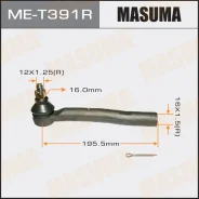���������� ������� ���� Masuma Toyota Kluger, Venza/ GSU40, AGV1# RH Masuma, ������ MET391R ����