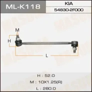 ���� ������������� KIA Cerato/Spectra ���. ���. Masuma MLK118L ����