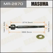 ������� ���� Masuma Toyota Hiace/ KZH1, LH1, RZH1 89-95 Masuma MR2870 ����