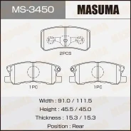 ������� ��������� ������ �������� �������� Mitsubishi Pajero 00 Akebono [178Masumams3450] MS3450 ����