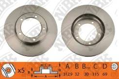 ���� ��������� 43512-60130, 43512-60170, 43512-60171 GR-20289 / RN1224 / TABD9009 LAND Cruiser HDJ101, UZJ100 �������� NIBK RN1224 ����