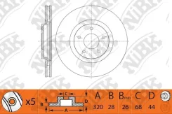 ���� ��������� Nissan Qashqai 07- �����. ����. NIBK RN1470 ����