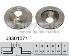 ��������� ���� NS Sunny/ B14/N15 95-00 Fr Nipparts J3301071 J3301071, ������ �������� J3301071 ����