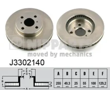 ���� ��������� J3302140 (43512-47020/02070/12621/26185�/DF4403/BG3734/BG3781/RN-1198) Nipparts J3302140 ����