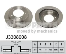 ���� ��������� FR (287/17) Nipparts J3308008, ������ �������� J3308008 ����